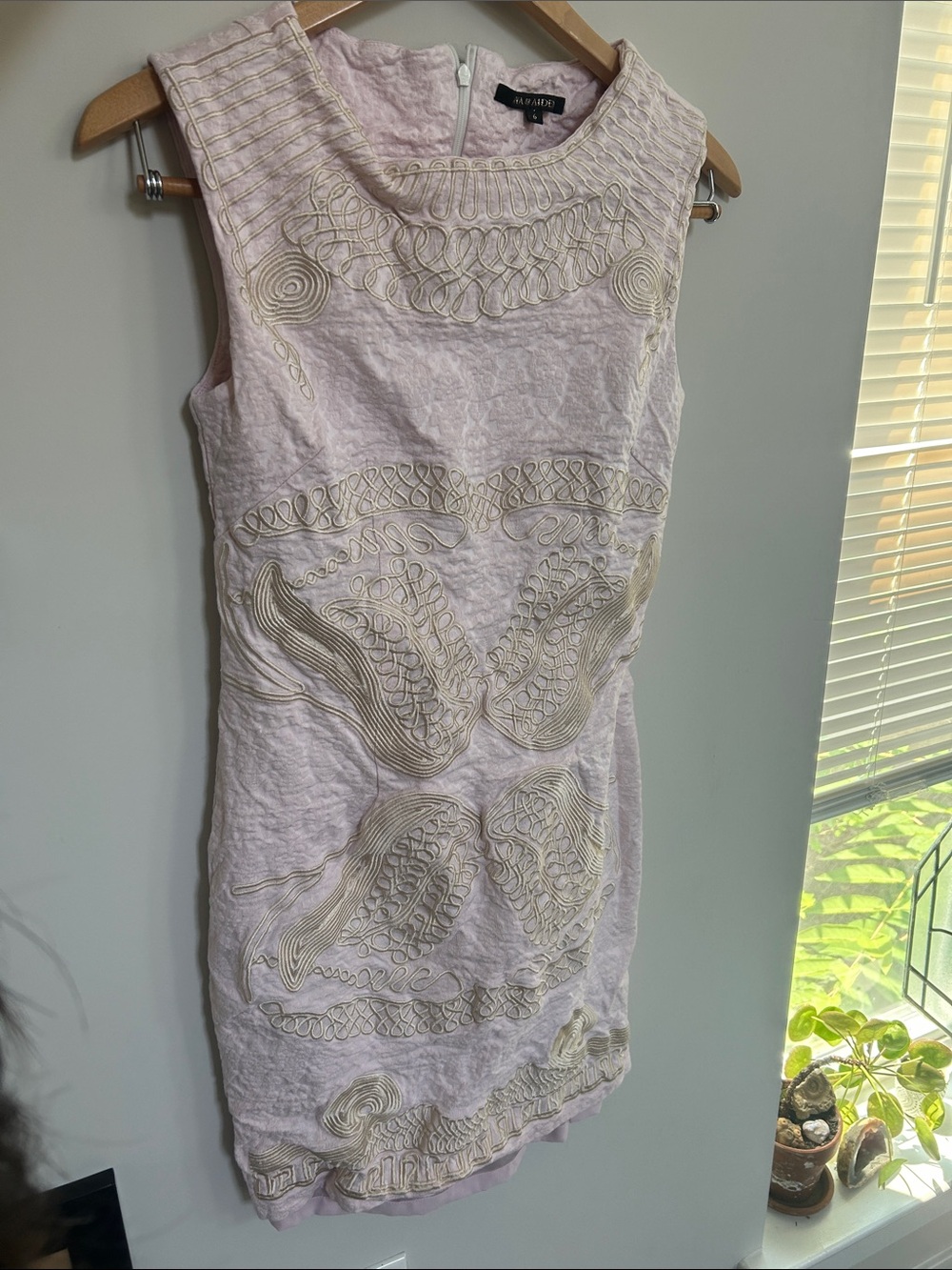 Ava & Aiden Blush Pink Sleeveless Embroidered Mini Dress